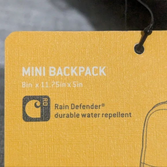 Carhartt Zip Duck Camo Water Repellent Adjustable Strap Mini Backpack - Picture 13 of 14